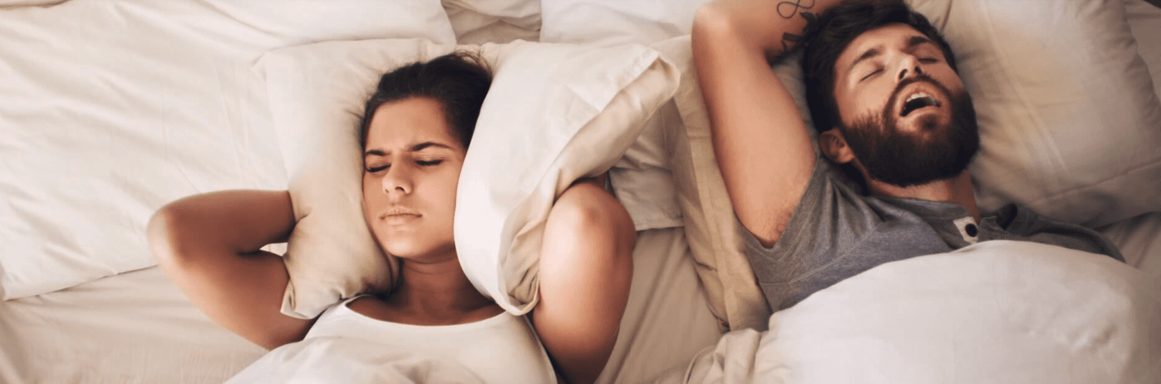 woman unable to sleep with snoring partner | airway certified dentist